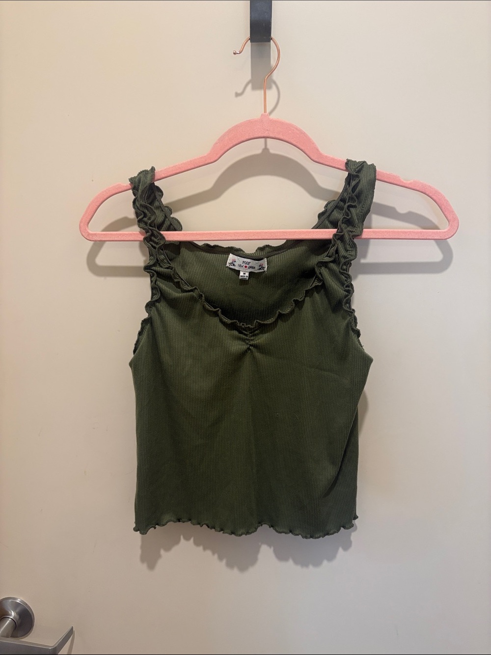 Olive green tank top